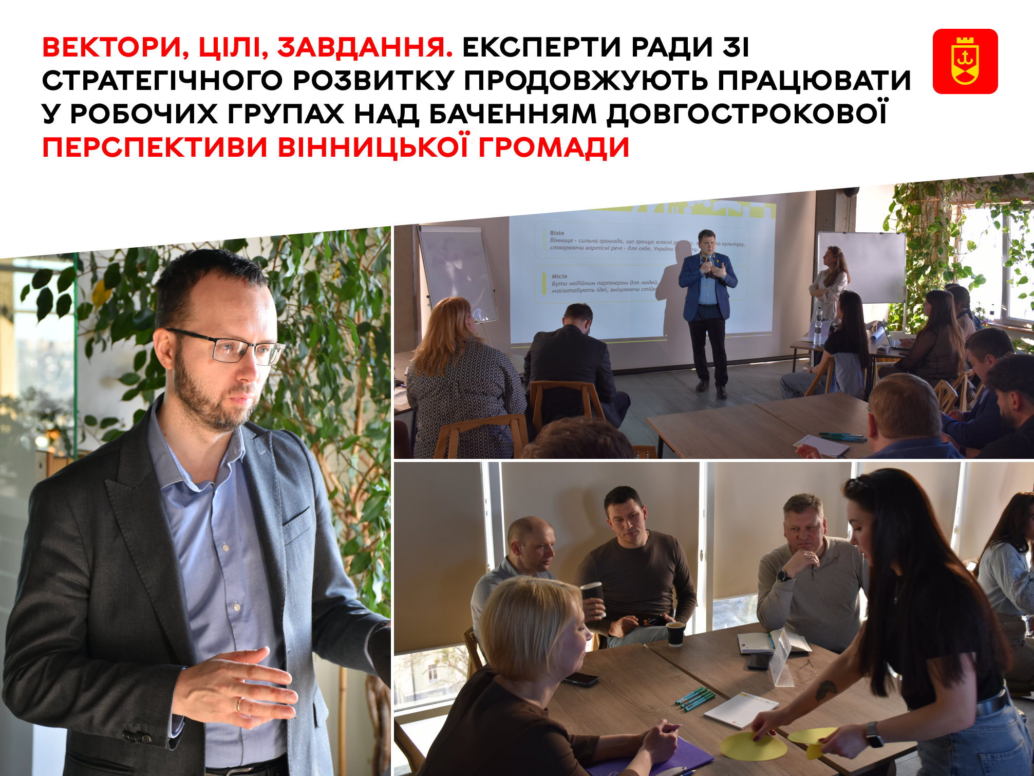 Вектори, цілі, завдання. Експерти Ради зі стратегічного розвитку продовжують працювати у робочих групах над баченням довгострокової перспективи Вінницької громади